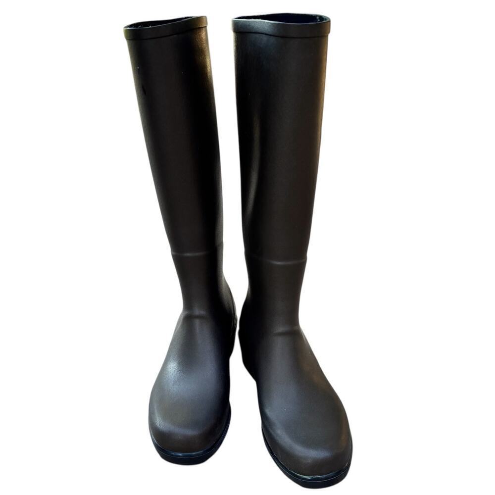 Aigle Miss Juliette Tall Heeled Boot EU Size 38 Waterproof Dk Brown - Picture 4 of 11